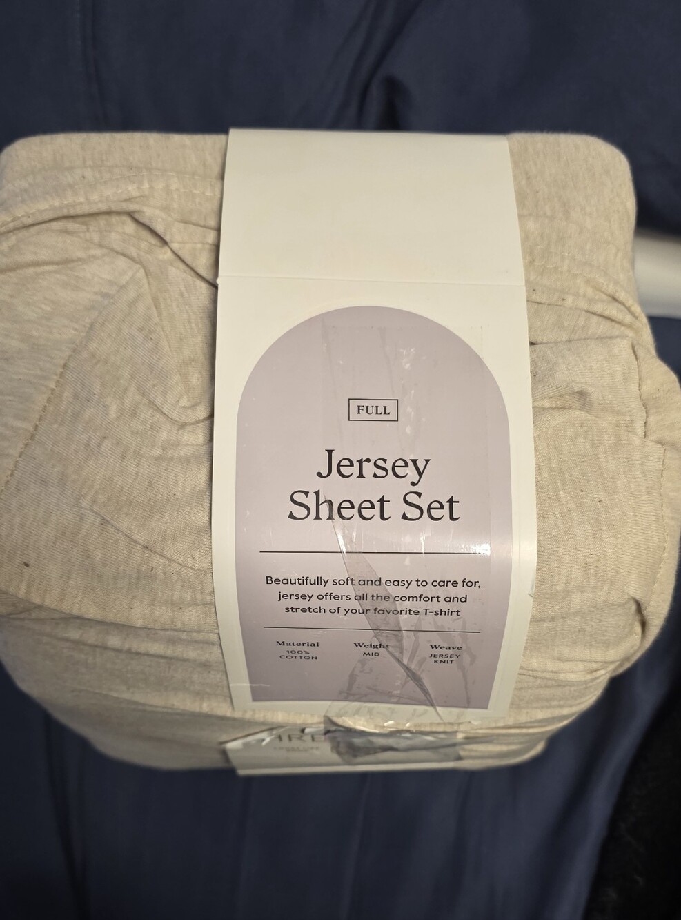 New Thresold Jersey Sheet Set Full Sz